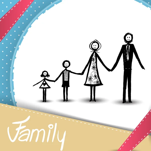 รูปแบบครอบครัว — ภาพเวกเตอร์สต็อก