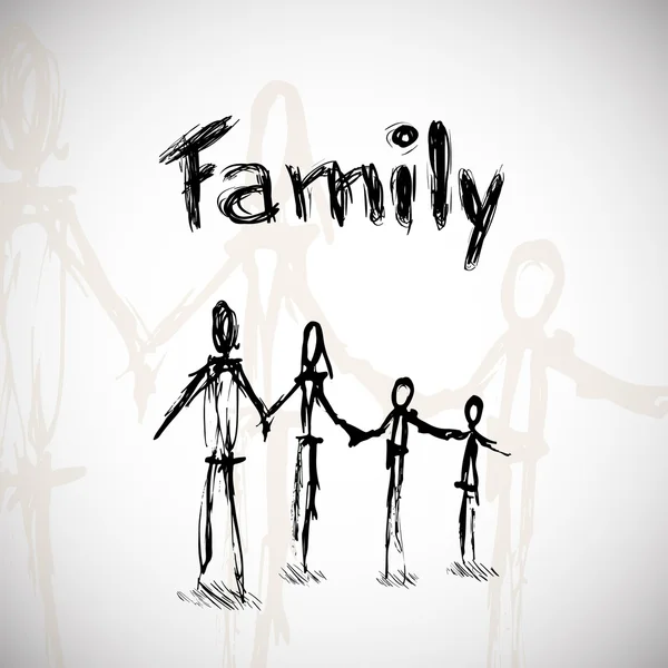 Illustrazione della famiglia — Vettoriale Stock