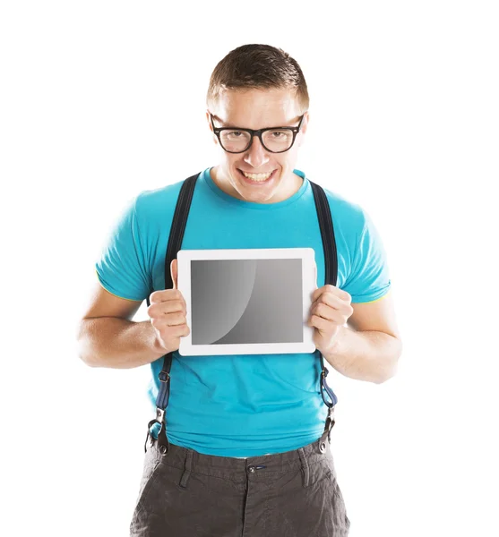 Man with pc tablet — Stock Photo, Image