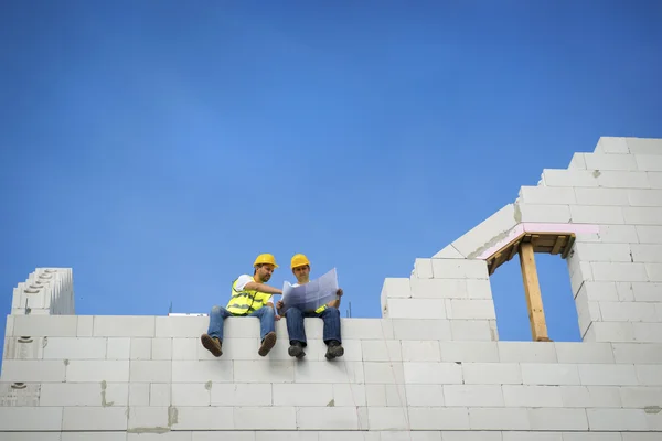 Trabajadores de la construcción — Foto de Stock