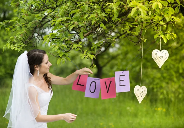 Beautiful wedding couple — Stock Photo, Image