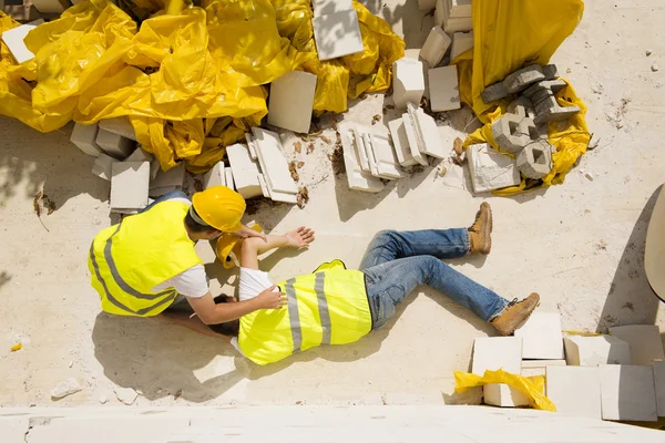 Olycksfall i byggbranschen — Stockfoto