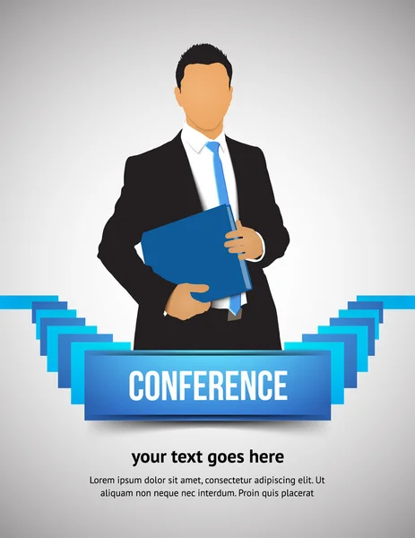 Conference illustration — Stock Vector