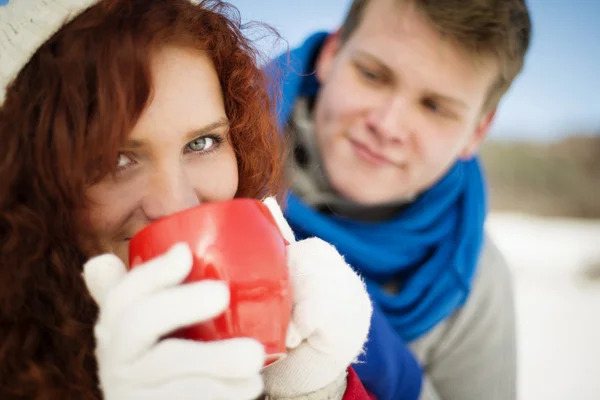 Amor de Inverno — Fotografia de Stock