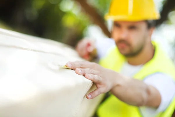 Trabajadores de la construcción — Foto de Stock