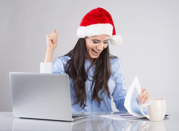 Beautiful christmas woman — Stock Photo, Image