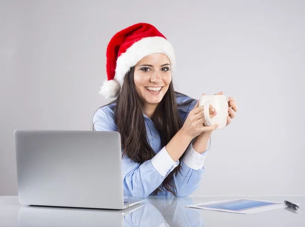 Beautiful christmas woman — Stock Photo, Image