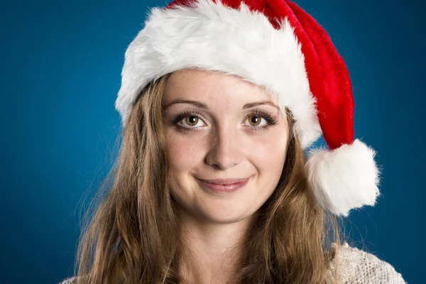 Красивая рождественская женщина — стоковое фото