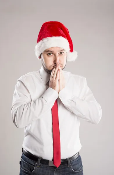 Knappe man van Kerstmis — Stockfoto