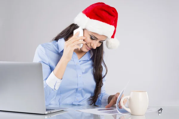 Bela mulher de Natal — Fotografia de Stock