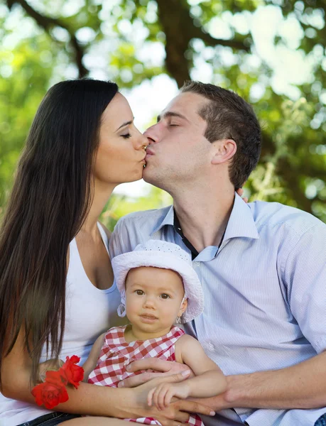 Gelukkige familie Stockfoto