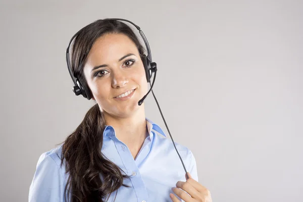 Call Center Mujer — Foto de Stock