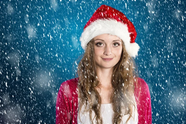 美しいクリスマスの女性 — ストック写真