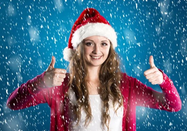 Hermosa mujer de Navidad — Foto de Stock