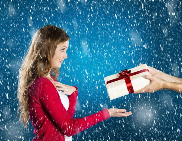 Beautiful christmas woman — Stock Photo, Image