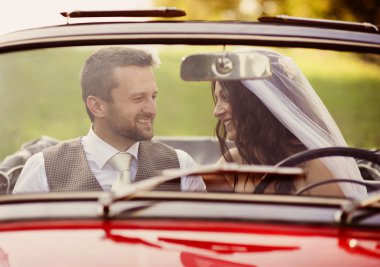 Gelin ve Damat Düğün araba