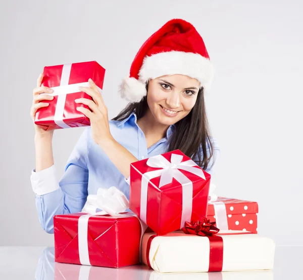 Hermosa mujer de Navidad — Foto de Stock