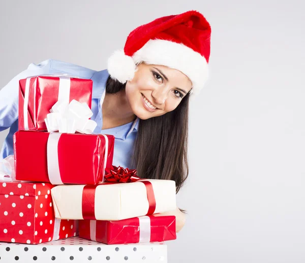 Beautiful christmas woman — Stock Photo, Image