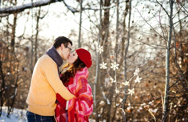 Winter couple — Stock Photo, Image