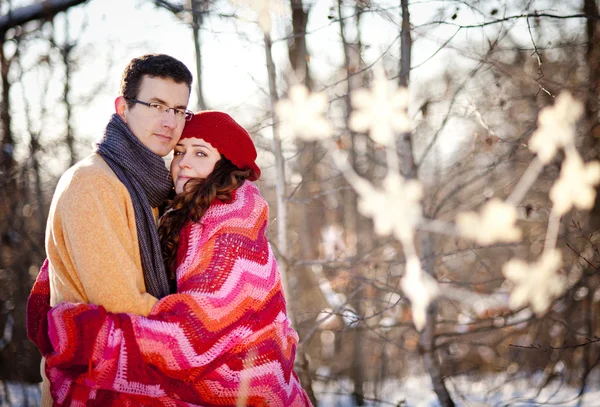 Winter couple — Stock Photo, Image