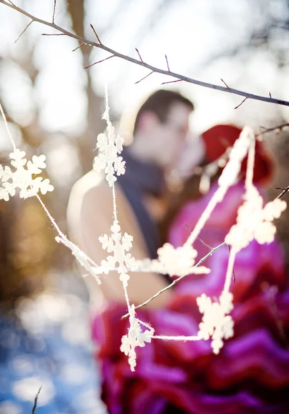 Casal de inverno — Fotografia de Stock