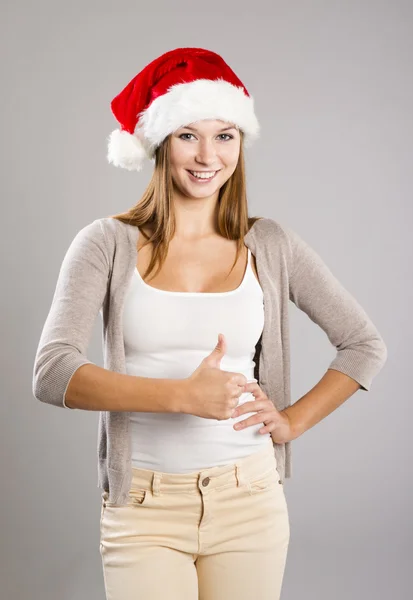 Mooie kerst vrouw — Stockfoto