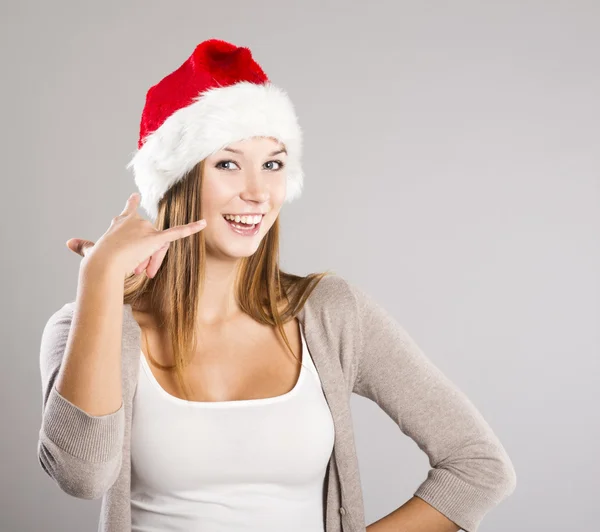 Bela mulher de Natal — Fotografia de Stock