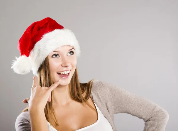 Hermosa mujer de Navidad — Foto de Stock