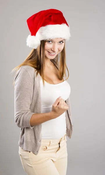 美しいクリスマスの女性 — ストック写真
