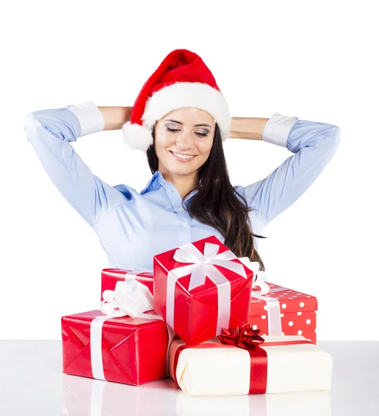 Hermosa mujer de Navidad — Foto de Stock