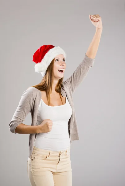 Beautiful christmas woman Stock Picture