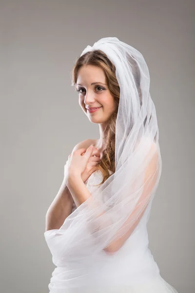 Beautiful Bride with veil — Stock Photo, Image