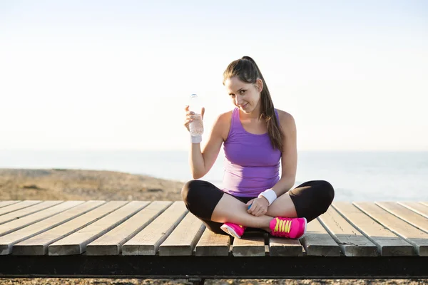 Training op het strand — Stockfoto