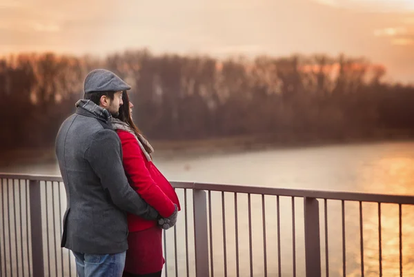 Casal de inverno — Fotografia de Stock