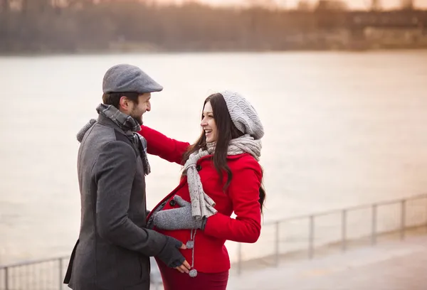 Winter couple — Stock Photo, Image