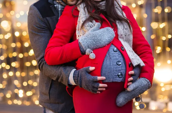 Detail of pregnant belly — Stock Photo, Image