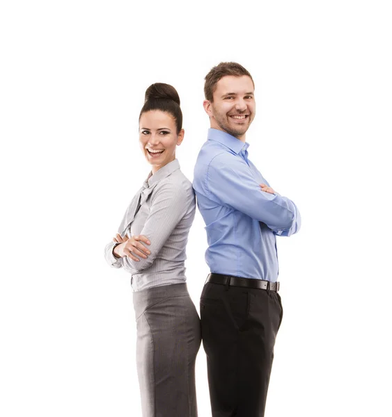 Business woman and business man — Stock Photo, Image