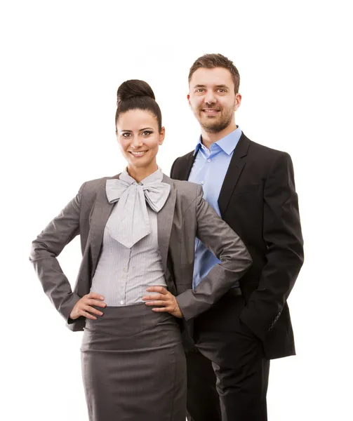 Business woman and business man Royalty Free Stock Images