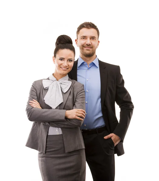 Business woman and business man Royalty Free Stock Photos