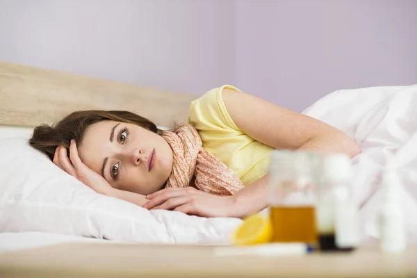 Mujer enferma — Foto de Stock