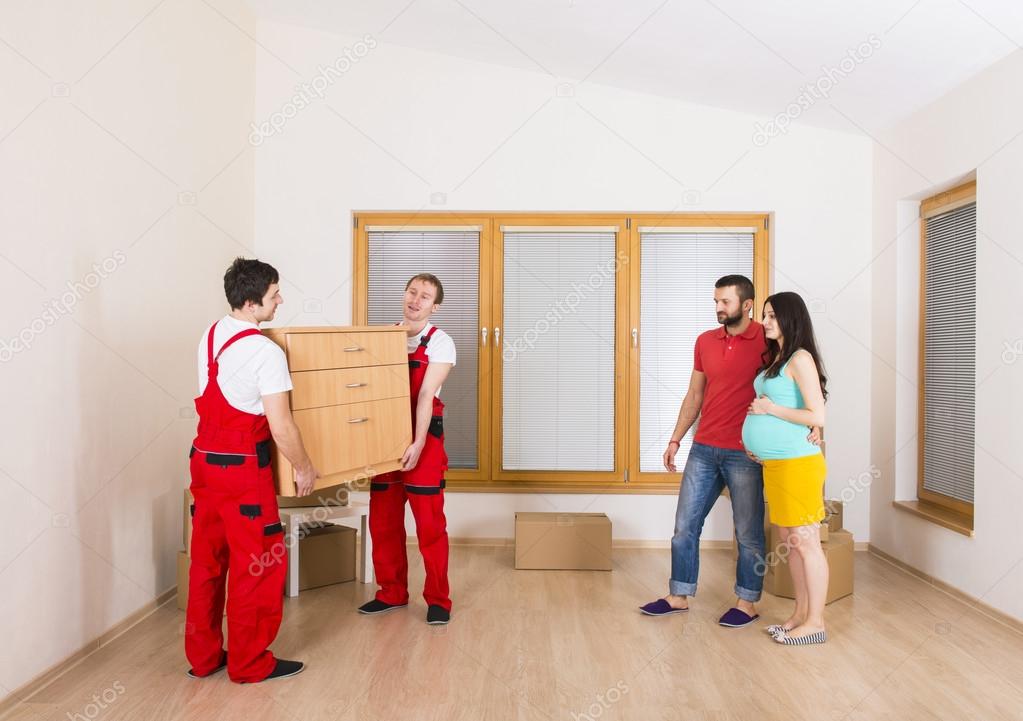 Movers in new house