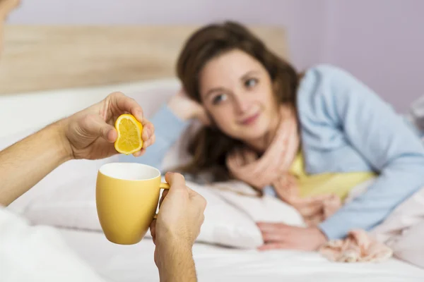 Sick woman — Stock Photo, Image