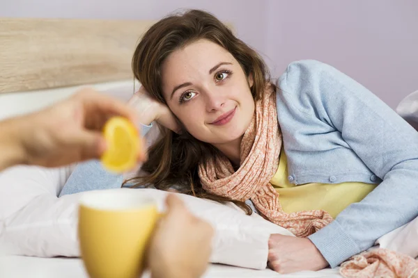 Mujer enferma — Foto de Stock