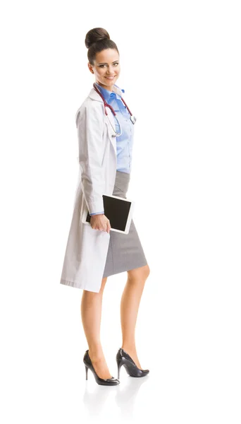 Mujer doctora con estetoscopio — Foto de Stock