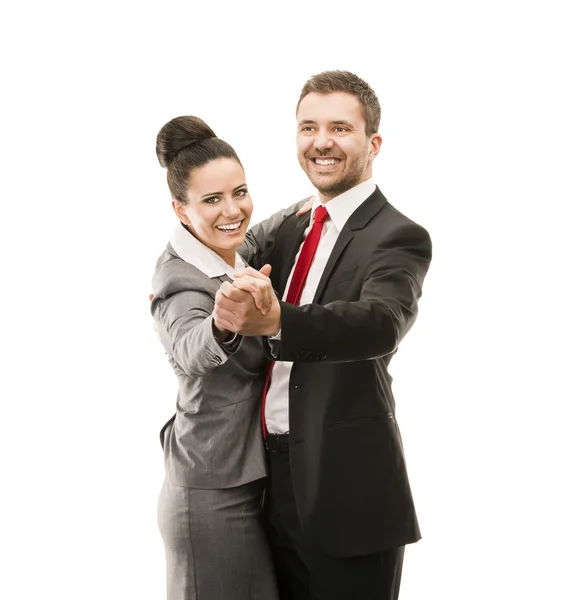 Mujer de negocios y hombre de negocios — Foto de Stock