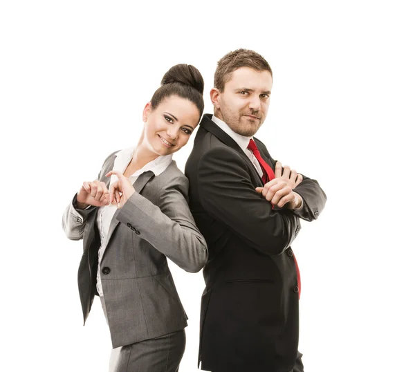 Business woman and business man — Stock Photo, Image