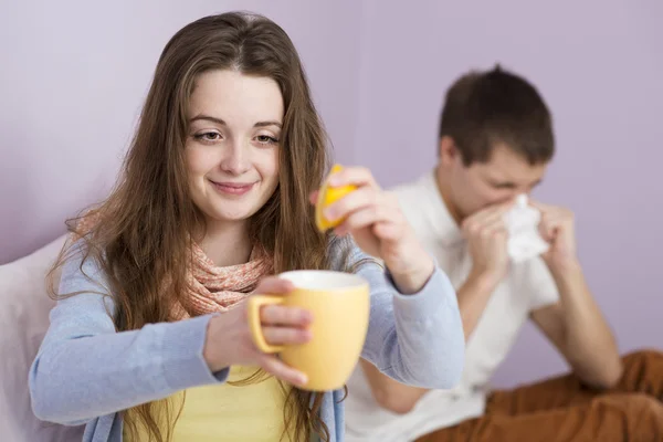 Sick woman — Stock Photo, Image