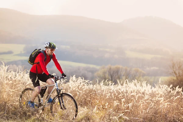 Ciclista de montaña — Foto de Stock