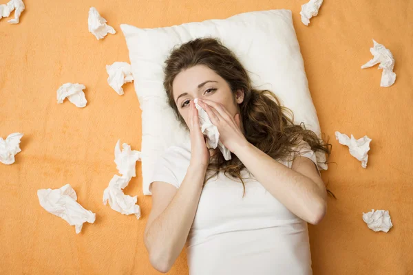 Zieke vrouw — Stockfoto