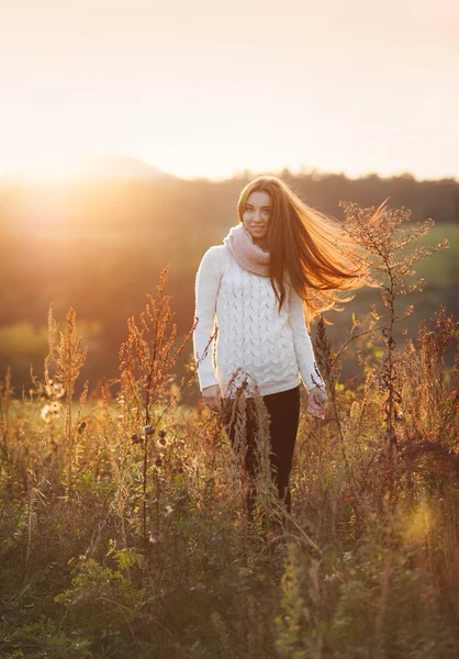 Podzimní dívka — Stock fotografie